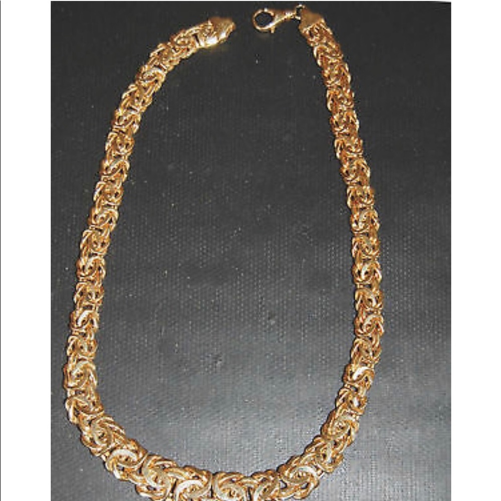 Byzantine necklace 14 K gold Italy 35 grams Marked